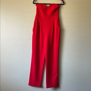Red jumpsuit